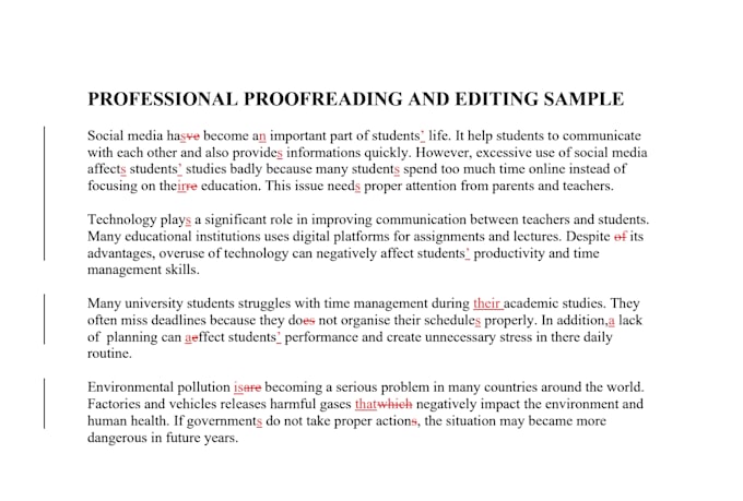proofread essays, reports, and assignments